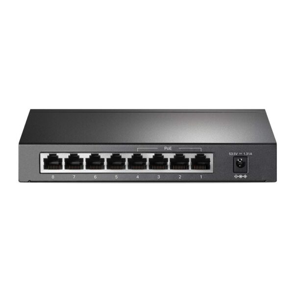 1-40-1.jpg TP-Link 8 Port Gigabit Desktop Switch | 4 Port PoE 55W | 802.3AF Compliant | Shielded Ports | Traffic Optimization | Plug and Play | Sturdy Metal (TL-SG1008P),Black