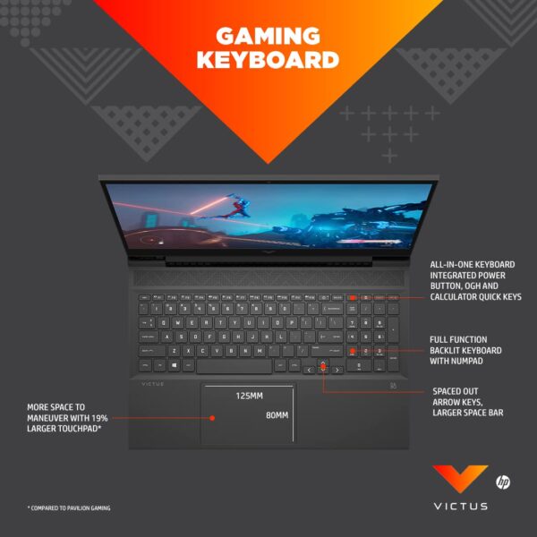 HP Victus AMD Ryzen 7, 16.1-inch FHD Gaming Laptop