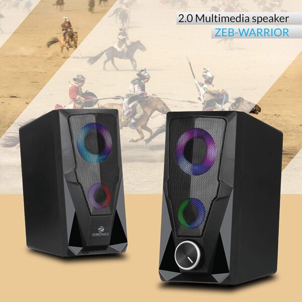 3-73.jpg Zebronics Zeb-Warrior 2.0 Multimedia Speaker With Aux and USB