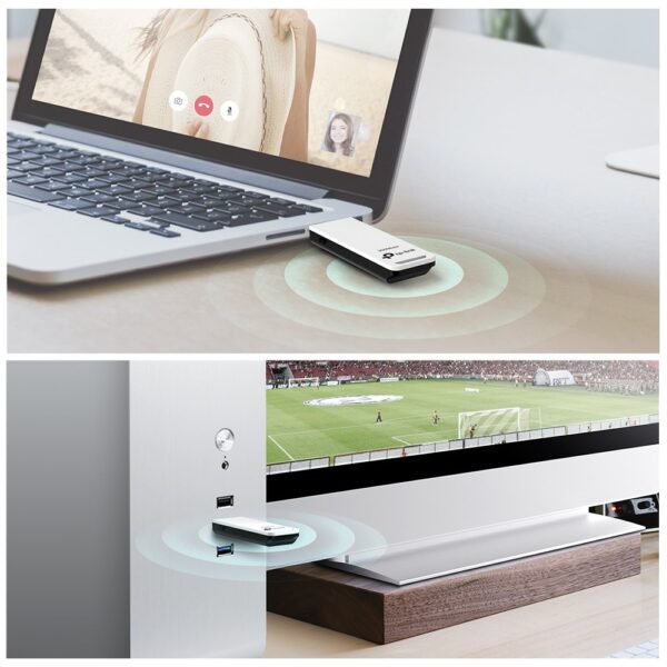 TP-LINK TL-WN821N 300 MBPS WiFi WI-FI Wireless N USB Adapter, MIMO, WPS Button, Supports Windows 11/10/8.1/8/7/XP, Mac OS 10.15 and Earlier, Linux