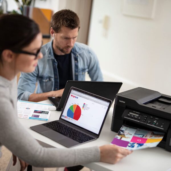 Brother DCP-T820DW - Wi-Fi & Auto Duplex Color Ink Tank Multifunction (Print, Scan & Copy) All in One Printer for Home & Office