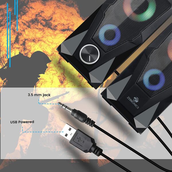 6-46.jpg Zebronics Zeb-Warrior 2.0 Multimedia Speaker With Aux and USB